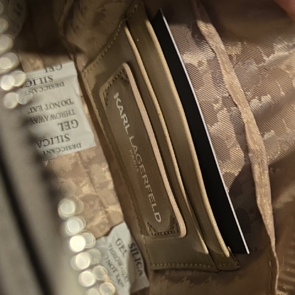 Karl Lagerfeld White Crossbody Bag with Gold and Silver Details - Picture 5 of 7